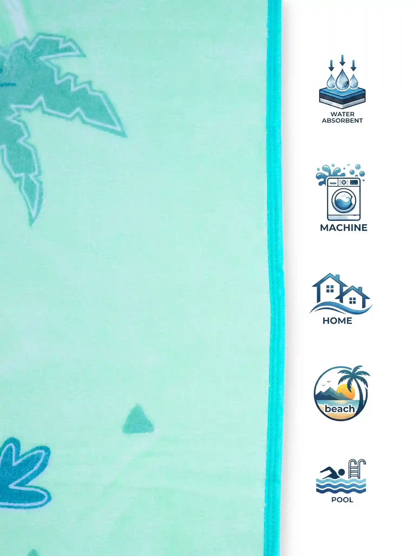 AtoZ Trendy Cartoon Kids Bath Towel | Soft & Absorbent (147 x 58 CM).