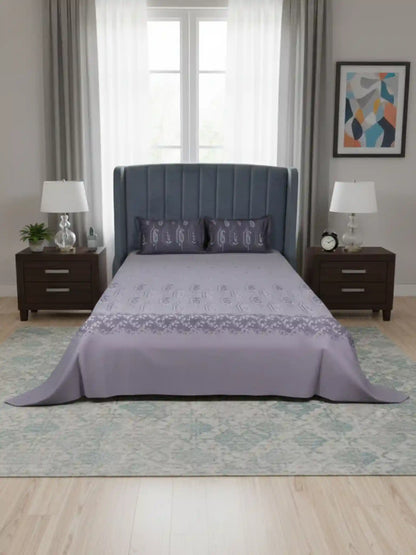 Soft Feel, Paisley Design King Bed Sheet Set with 2 Pillow Cases – 100% Cotton (300 TC)