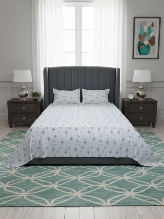 Atoz Home Decor Selfie King 100% Cotton King Size Bedsheet Set (210 TC)