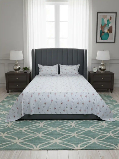 AtoZ Home Decor Selfie King 100% Cotton King Size Bedsheet Set | 210 TC