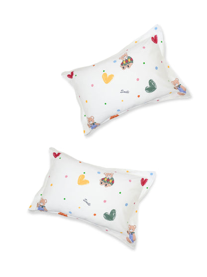 Playful Bear Graphics Kids 100% Cotton Bedsheet Set