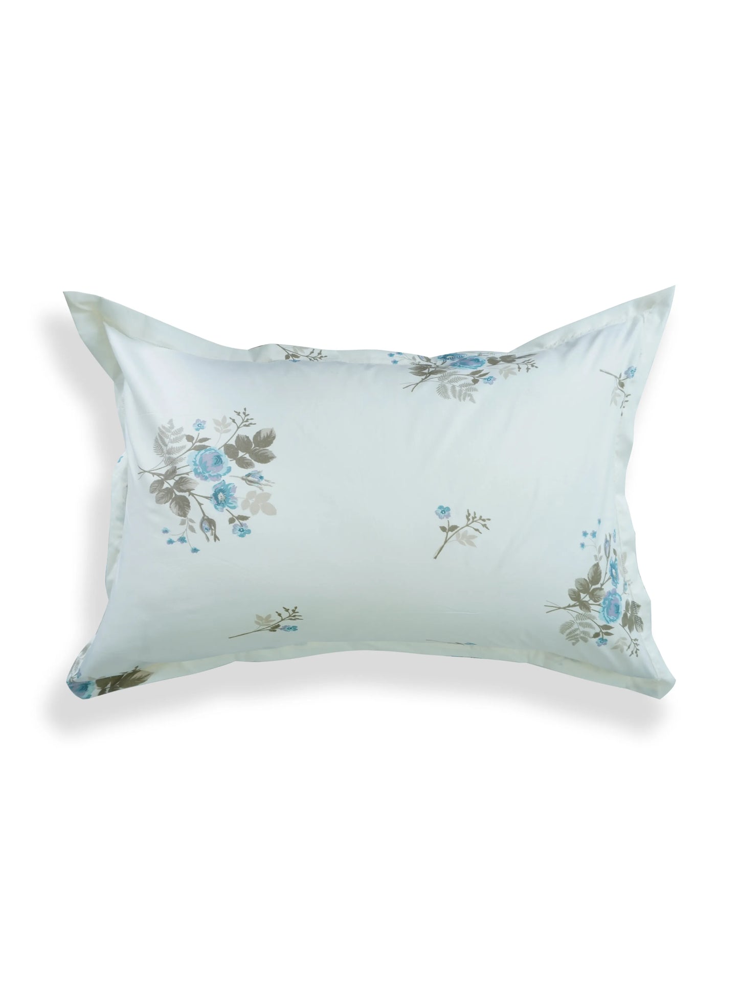 Soft Feel Blue Floral Vine Cotton Double Bedsheet Set
