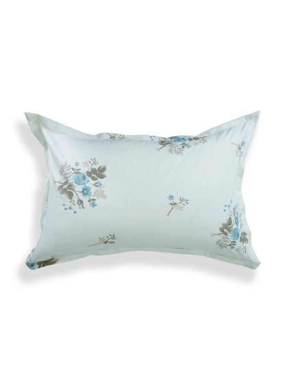 Soft Feel Blue Floral Vine Cotton Double Bedsheet Set