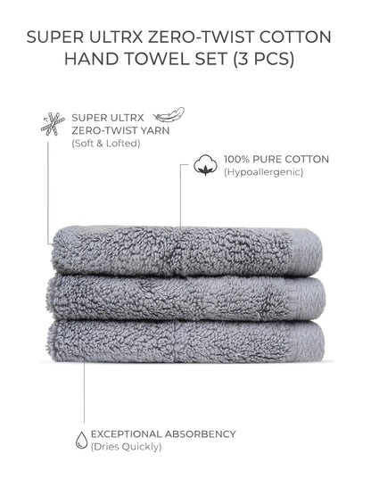 Atoz Home Decor Super Ultrx Zero-Twist Cotton Face Towel Set