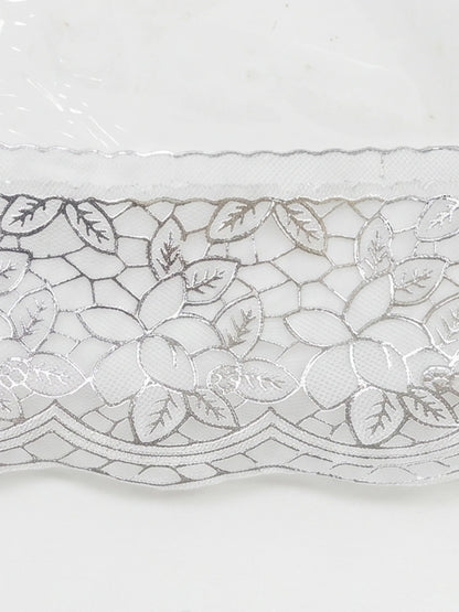 AtoZ Superfine Transparent Round Table Cover | White Lace 72"