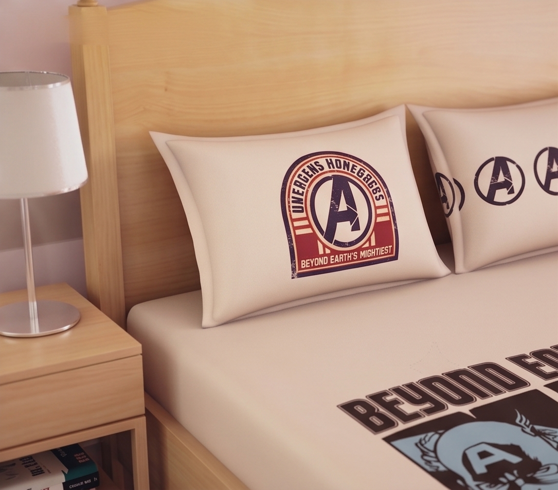 SPACES Marvel Avengers King Bedsheet Set with 2 Pillow Covers (228 cm x 274 cm)