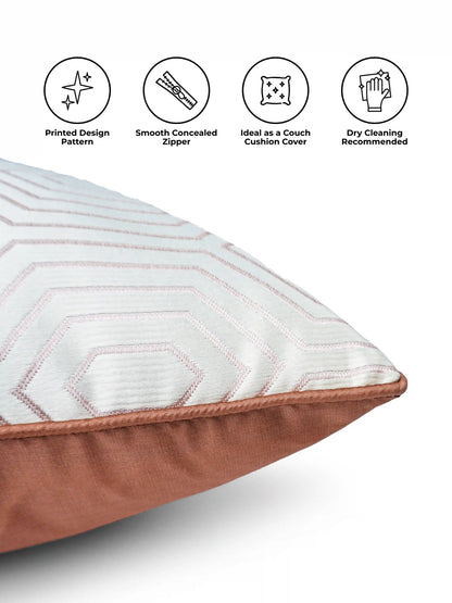 Geometric Pattern Cushion Covers with Hidden Zipper (Set of 5)