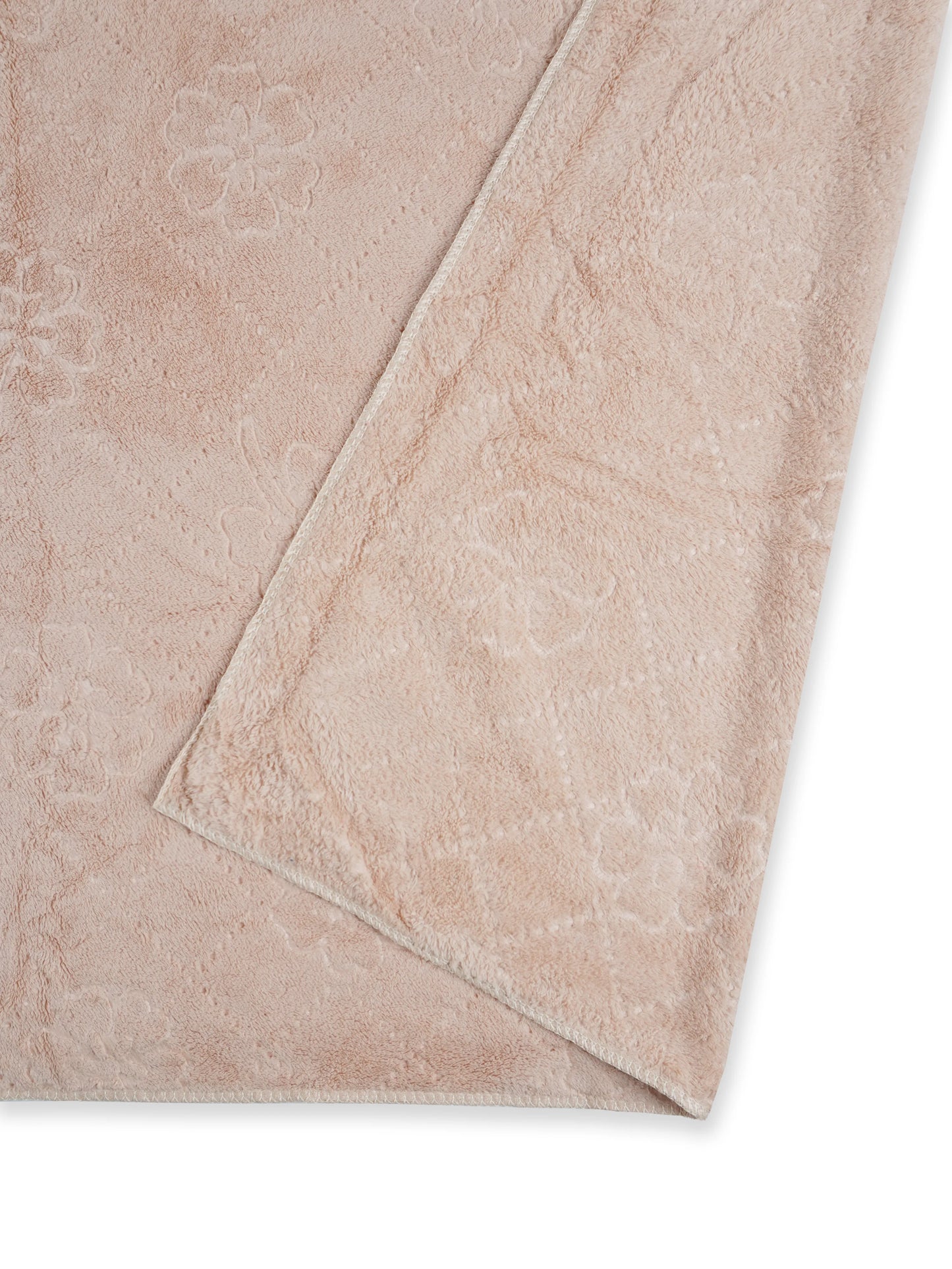 Plush Comfort, Floral Embossed Terry Weave Bath Towel with Quick-Dry Performance – 100% Cotton