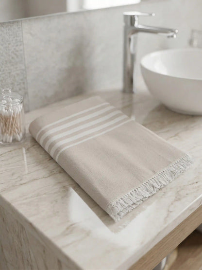 Bamboo Striped Large Bath Towel (75 x 150 cm)