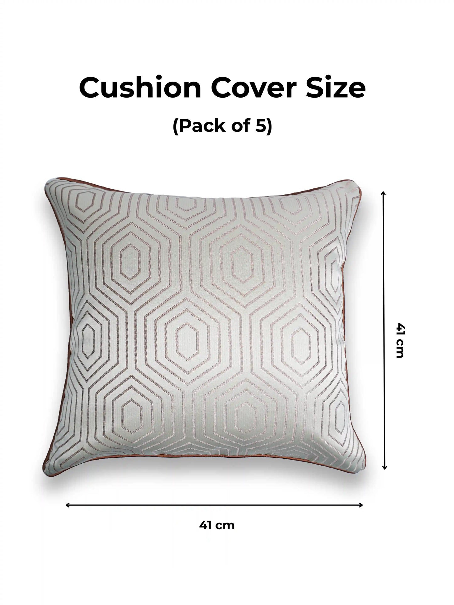 Geometric Pattern Cushion Covers with Hidden Zipper (Set of 5)