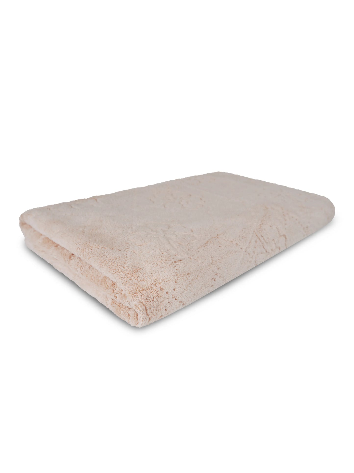 Plush Comfort, Floral Embossed Terry Weave Bath Towel with Quick-Dry Performance – 100% Cotton