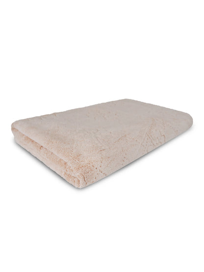 Plush Comfort, Floral Embossed Terry Weave Bath Towel with Quick-Dry Performance – 100% Cotton