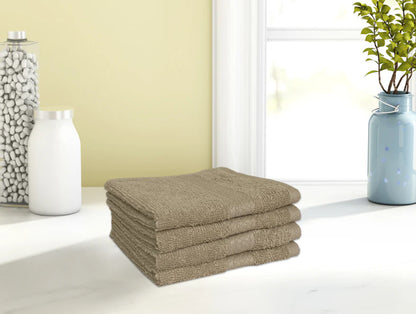 COLORFAS Face Towel Set of 4 Pieces – 100% Cotton by Spaces