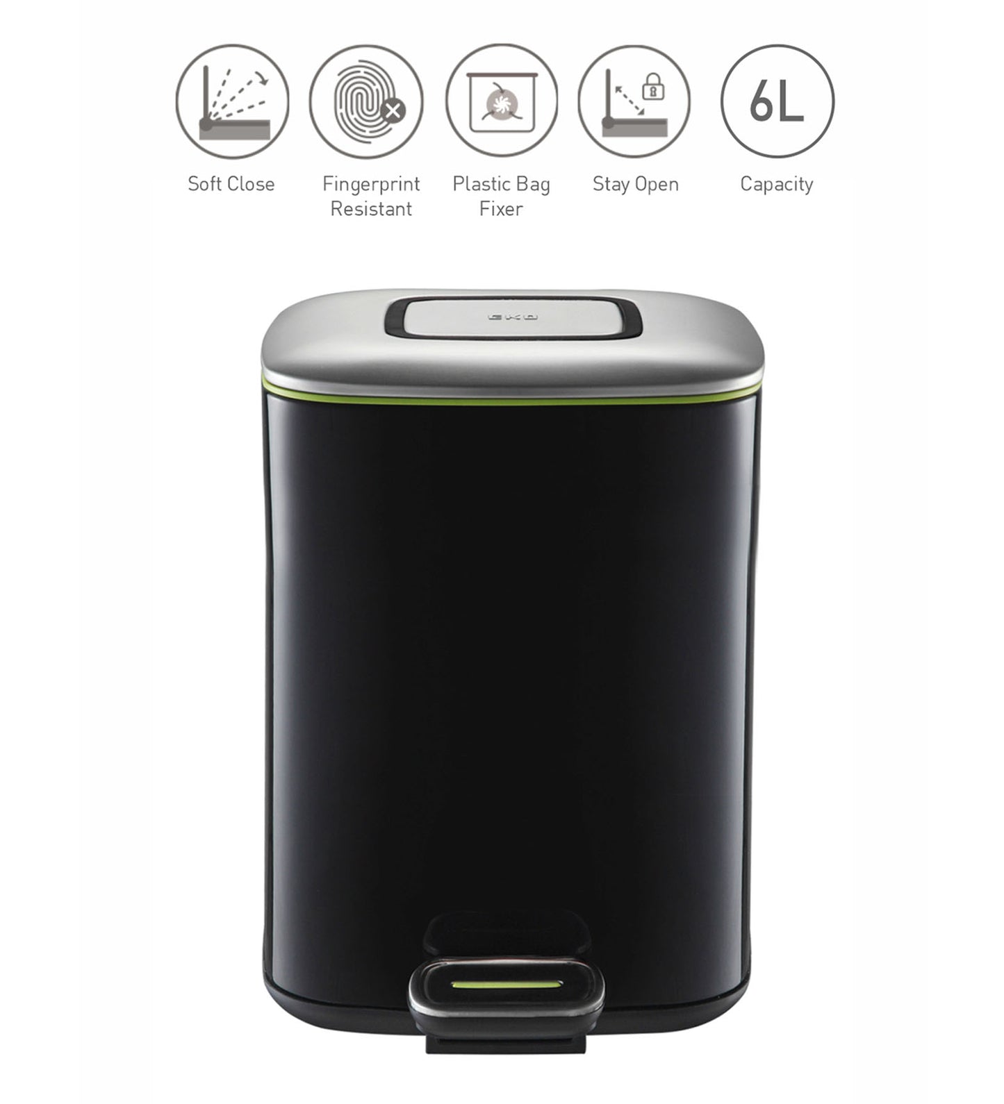 Dual-Compartment Trash Bin with Deodorizer – Sleek & Functional