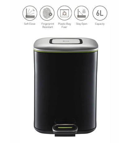 Dual-Compartment Trash Bin with Deodorizer – Sleek & Functional