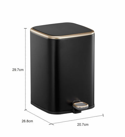 Modern Soft-Close Step Trash Bin – Fingerprint-Resistant, Matte Finish