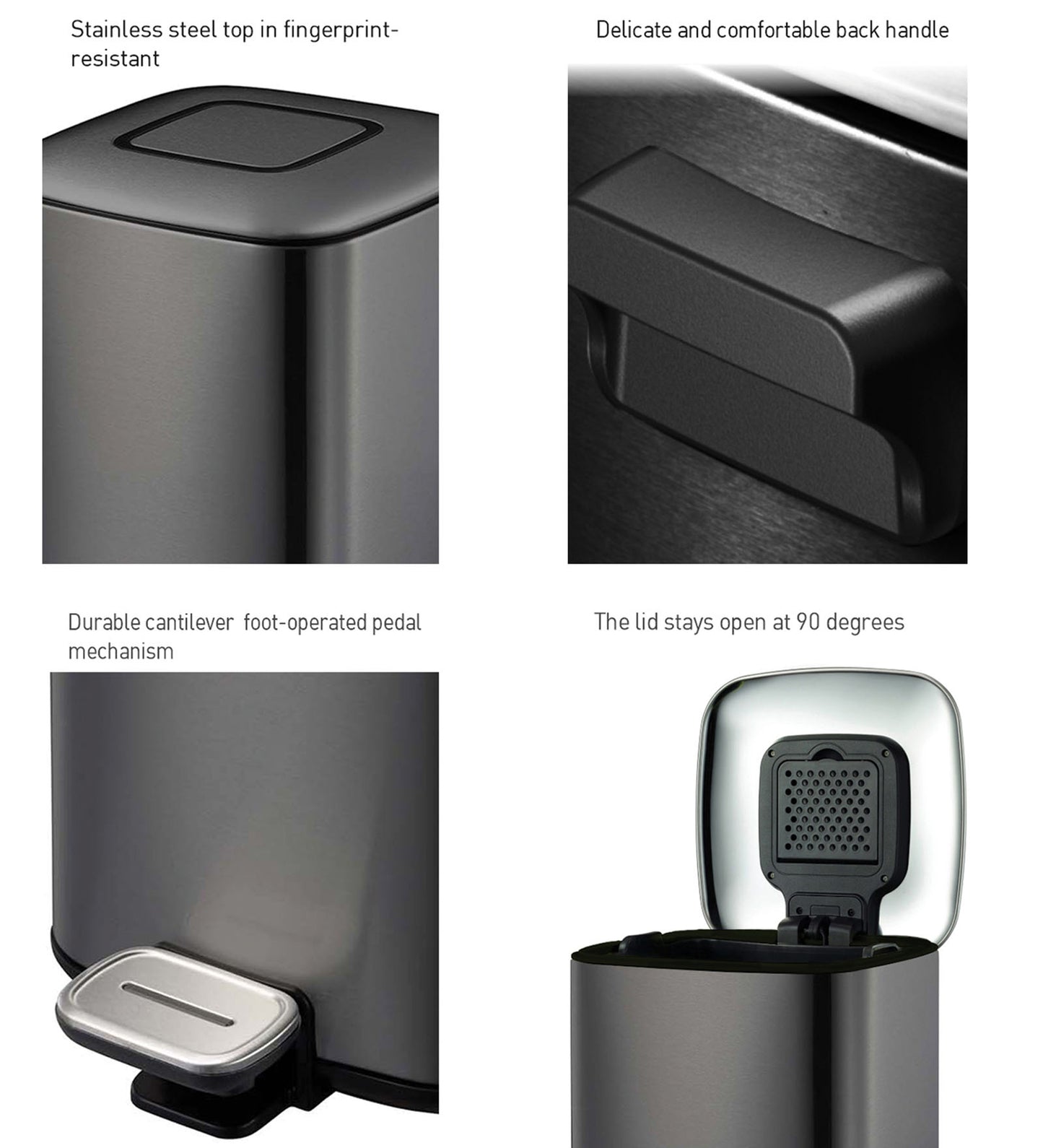 Dual-Compartment Trash Bin with Deodorizer – Sleek & Functional