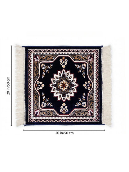 Atoz Home Decor Traditional Square Pooja Aasan Mat | 20x20 Inch | Multiple Colors.