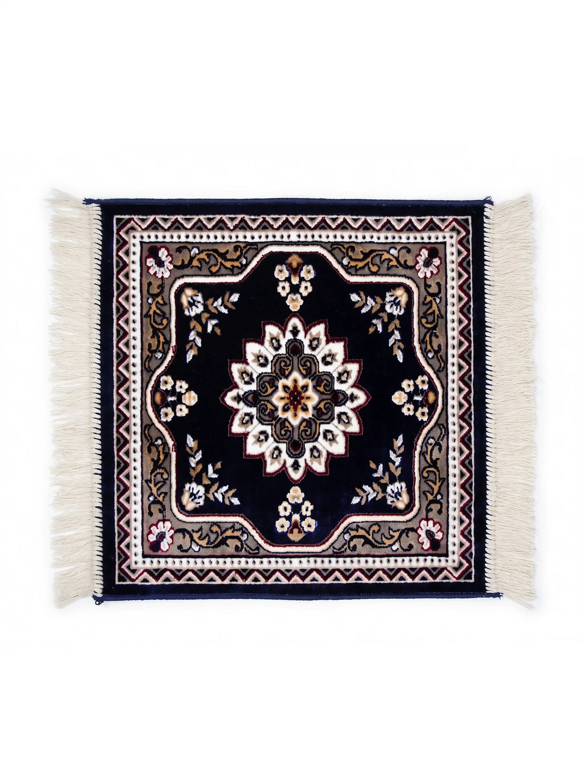 Atoz Home Decor Traditional Square Pooja Aasan Mat | 20x20 Inch | Multiple Colors.