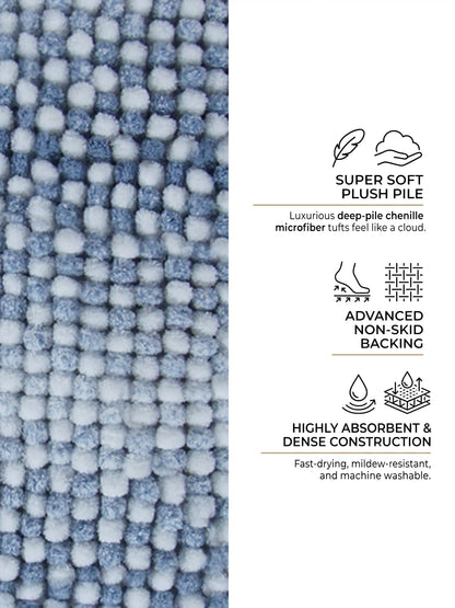 Bubble Textured Bath Rug – Soft Tufted Bathroom Mat Anti-Skid