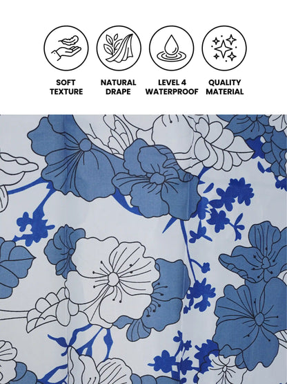 AtoZ Home Decor Waterproof Shower Curtain with Hooks (Multi-Pattern Collection)
