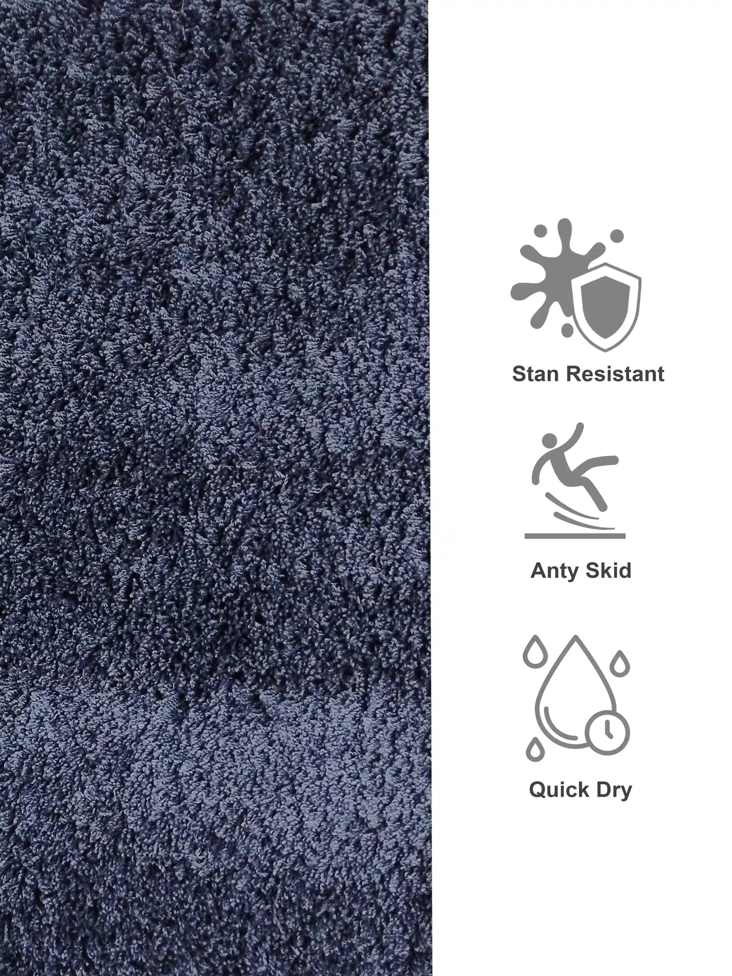 AtoZ Home Decor Luxury Solid Bath Mat | Anti-Skid & Quick-Dry (40 x 60 CM)