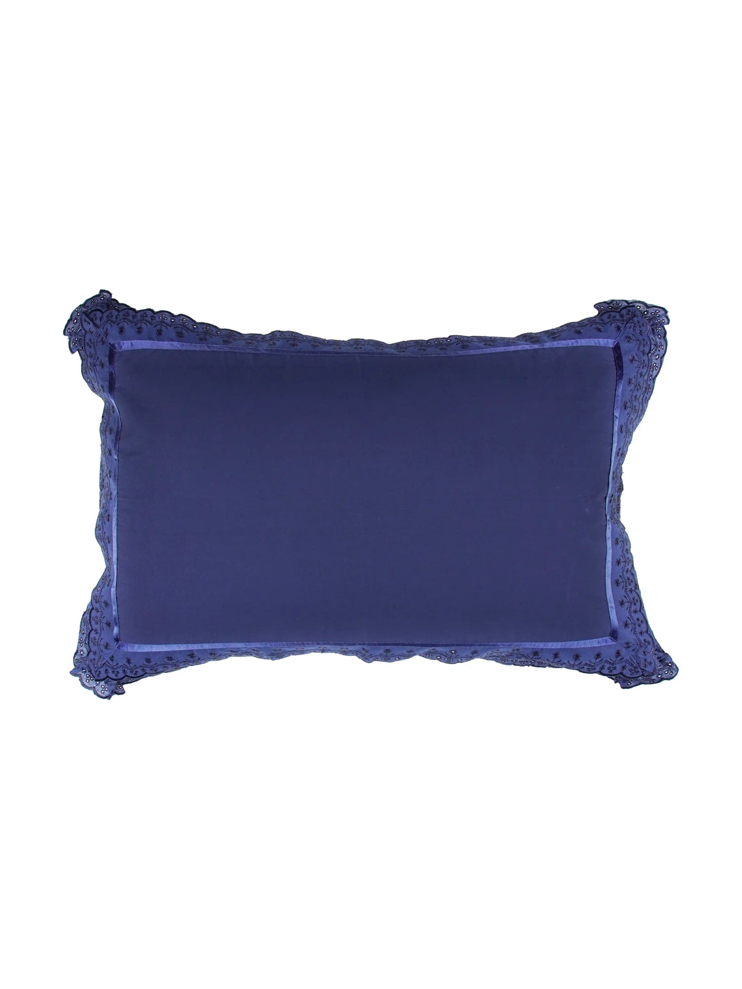 AtoZ Home Decor Cotton Lace Border Pillow Covers (Set of 1 & 2)