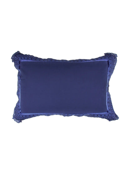 AtoZ Home Decor Cotton Lace Border Pillow Covers (Set of 1 & 2)