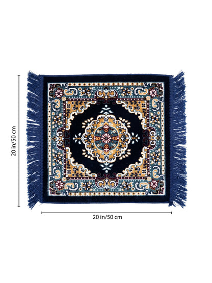 Atoz Home Decor Traditional Square Pooja Aasan Mat | 20x20 Inch | Multiple Colors.
