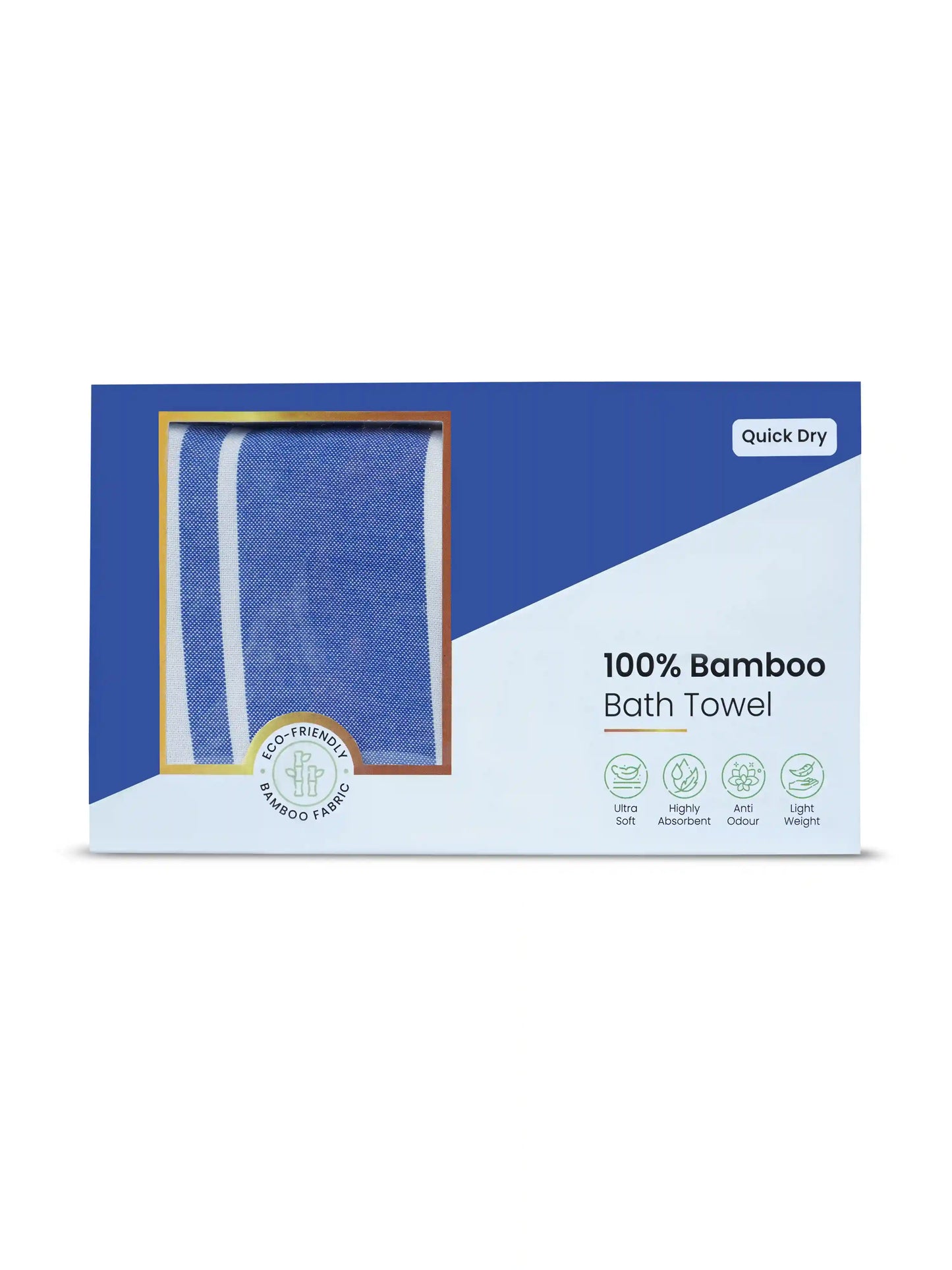 Bamboo Striped Large Bath Towel (75 x 150 cm)