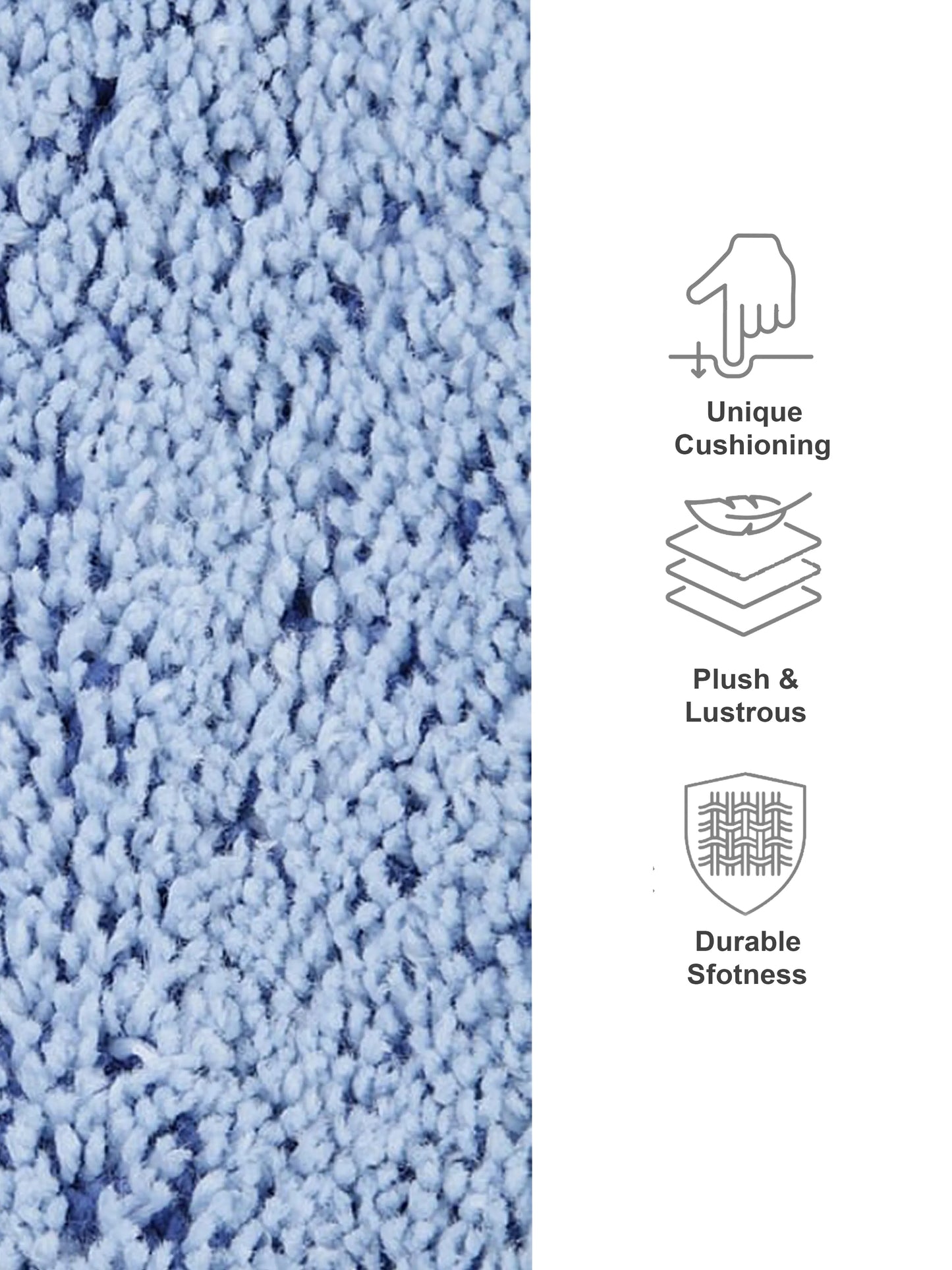 AtoZ Home Decor Premium Comfort Polyester Bath Mat (40x60)(50x80)