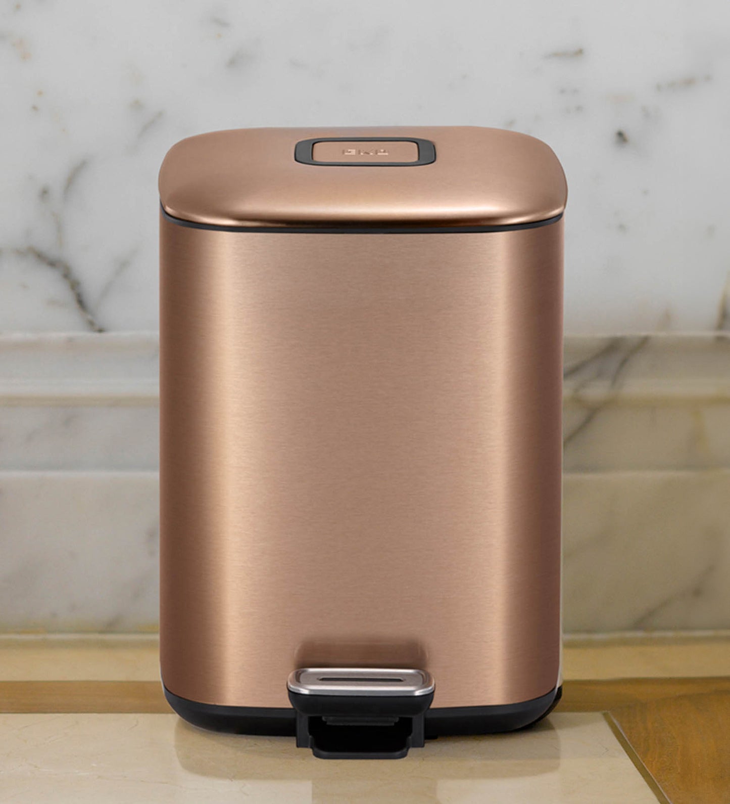 Dual-Compartment Trash Bin with Deodorizer – Sleek & Functional
