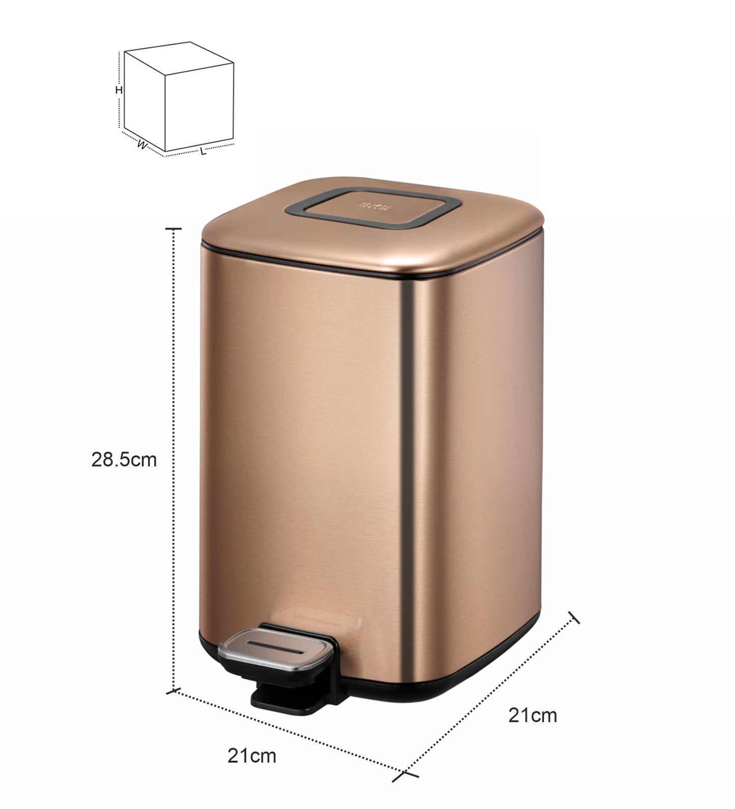 Dual-Compartment Trash Bin with Deodorizer – Sleek & Functional