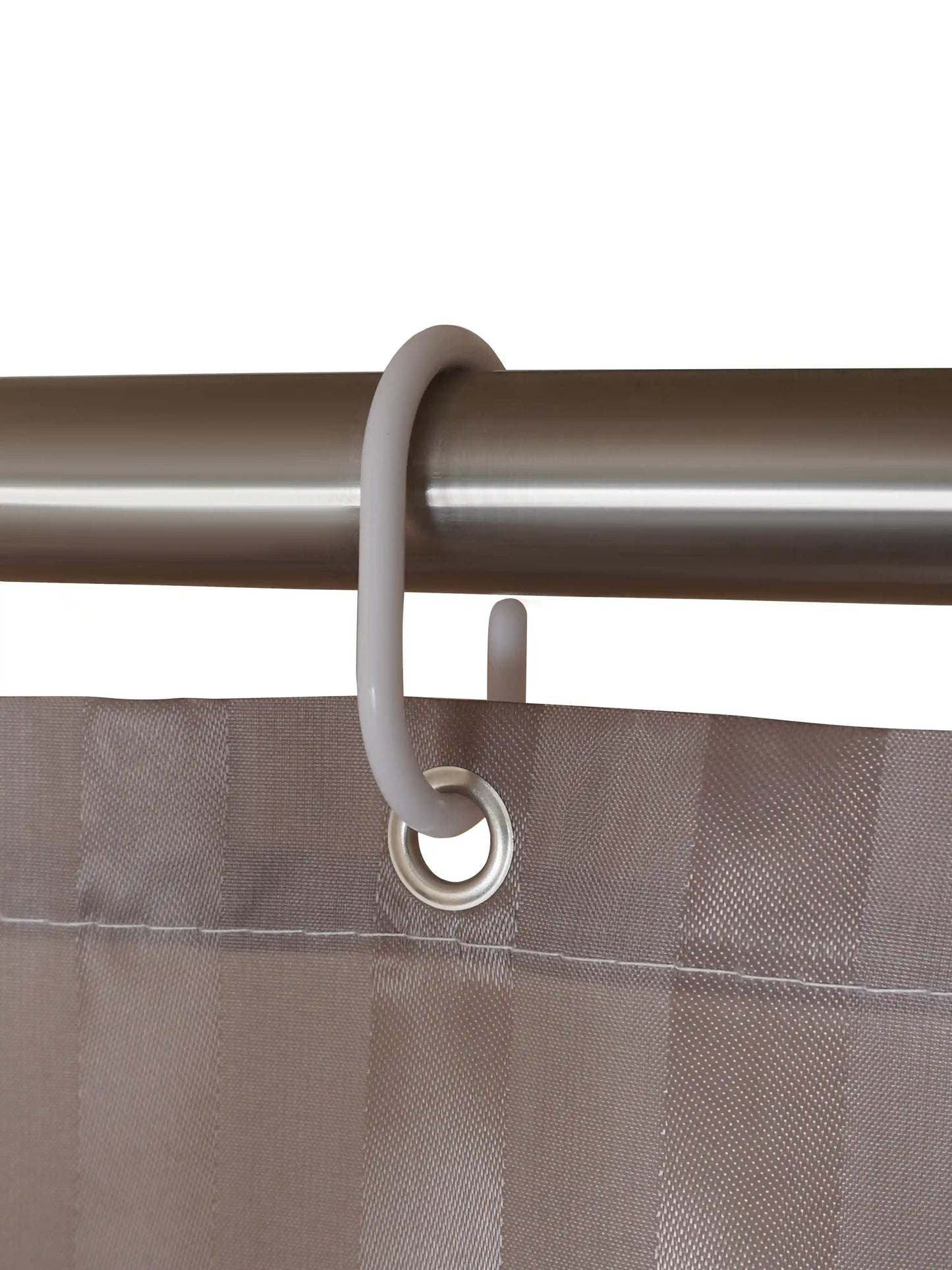 Super Living Waterproof Striped Shower Curtain with Hooks | Soft Texture Durable Bathroom Curtain | 180 x 200 CM
