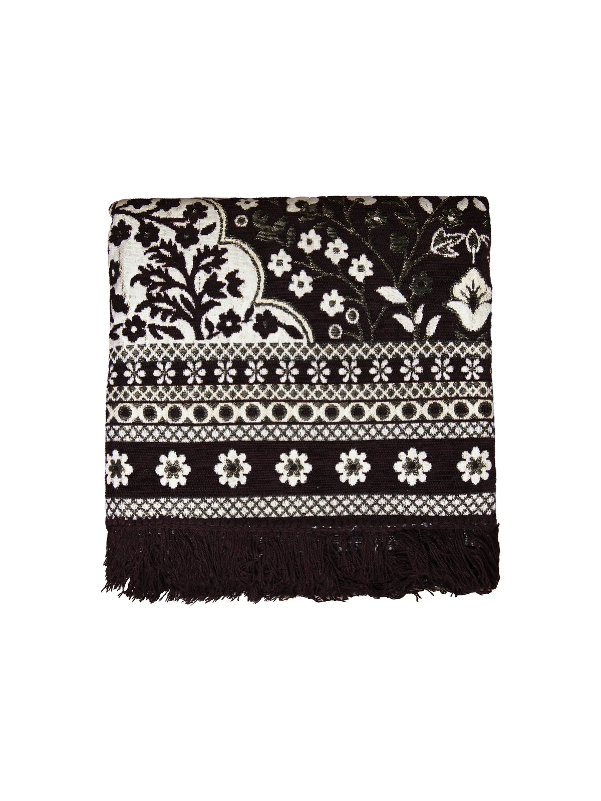 Premium Cotton Chenille Carpet for Living Room | 4.5x7 ft | Red, Blue & Brown
