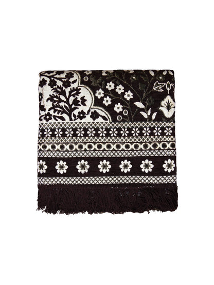 Premium Cotton Chenille Carpet for Living Room | 4.5x7 ft | Red, Blue & Brown