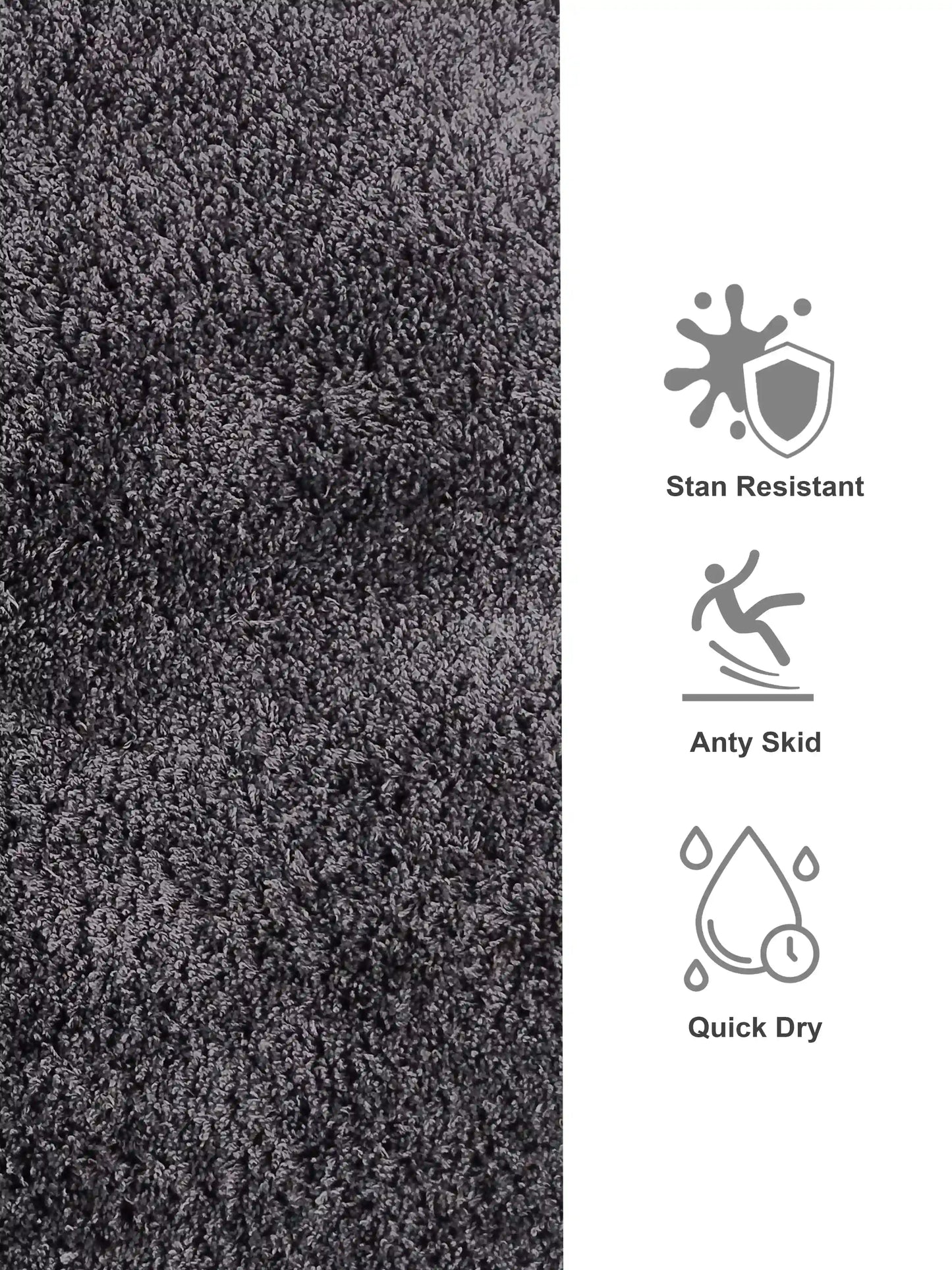 AtoZ Home Decor Luxury Solid Bath Mat | Anti-Skid & Quick-Dry (40 x 60 CM)