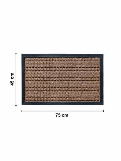 AtoZ Home Decor Square Pattern Rubber Doormat (Available in Multiple Sizes & Colors)