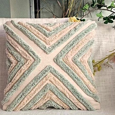 Chevron Cushion Covers – Set of 2 | 18x18 Inch | 100% Cotton