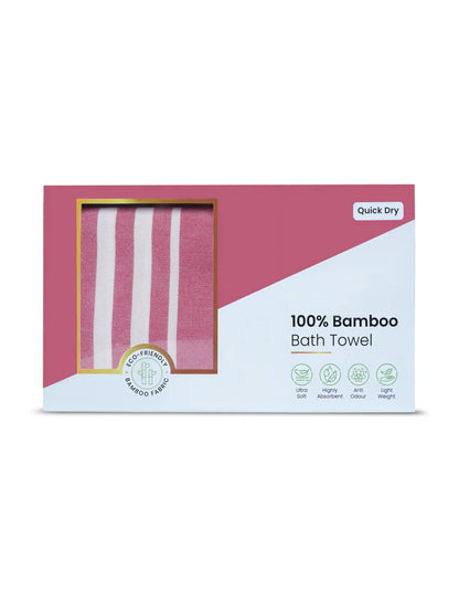 Bamboo Striped Large Bath Towel (75 x 150 cm)
