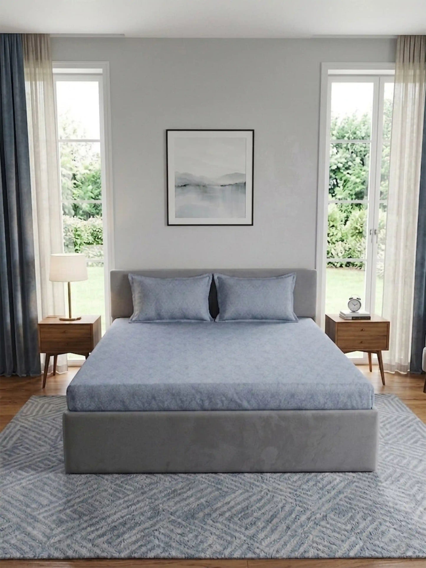Premium 300 TC Cotton King Size Bedding Set 4 Piece (Bedsheet, Comforter, 2 Pillow Covers)