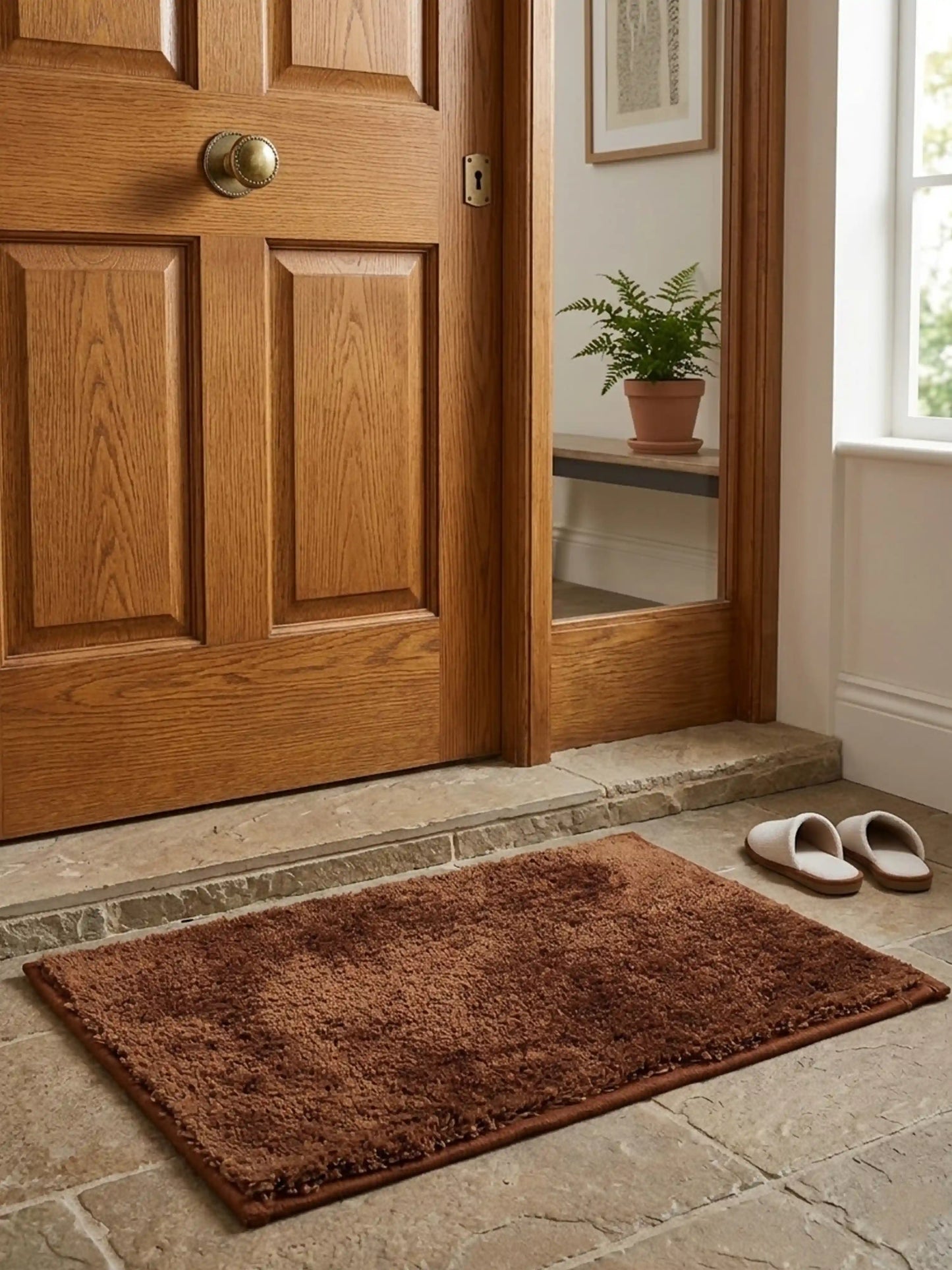 AtoZ Home Decor Anti-Skid Polyester Doormat (33 x 48 CM)