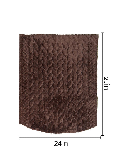 AtoZ Home Decor Luxury Textured Braided Velvet Sofa Cover | Braided Chevron Pattern