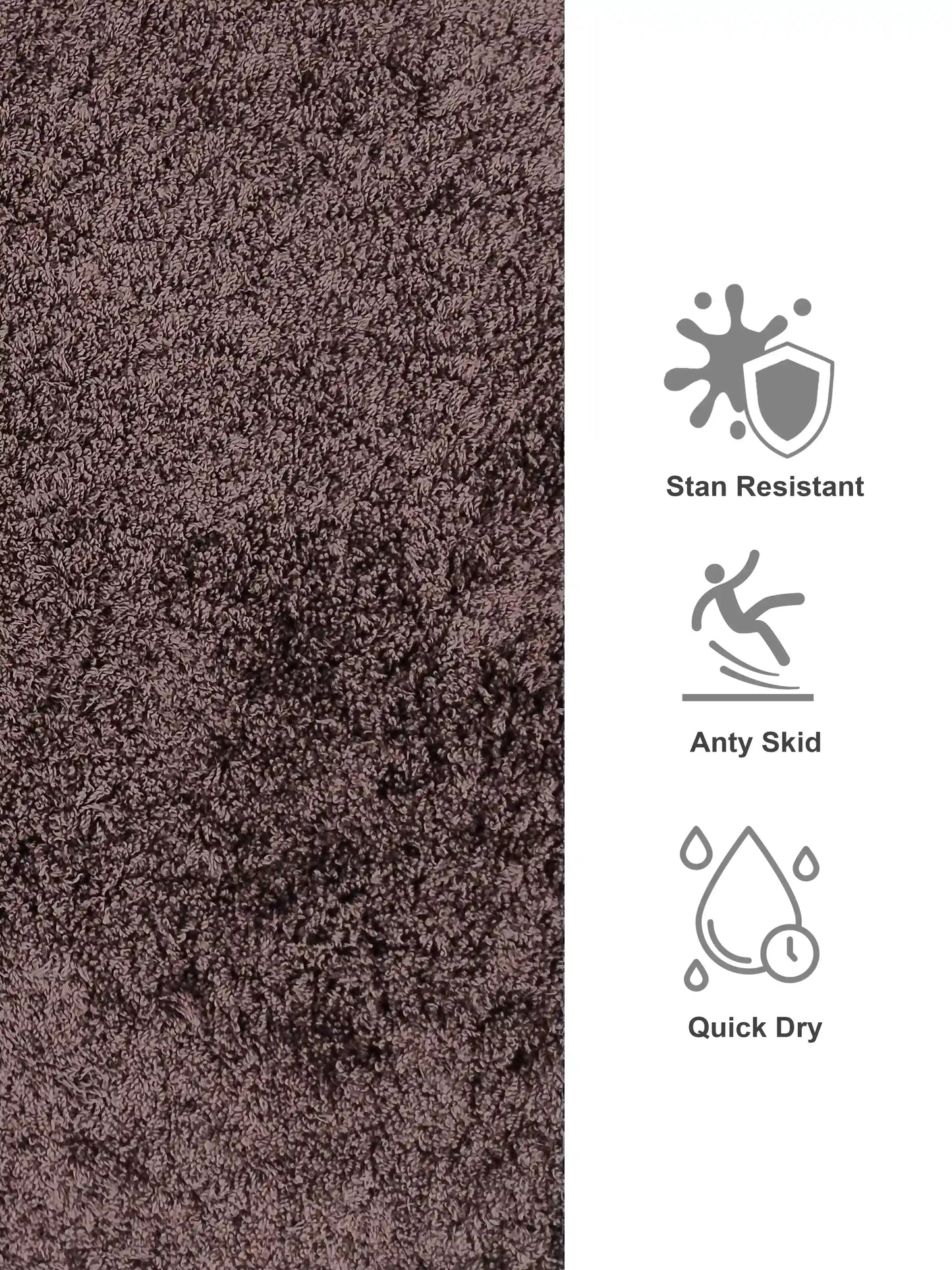 AtoZ Home Decor Luxury Solid Bath Mat | Anti-Skid & Quick-Dry (40 x 60 CM)