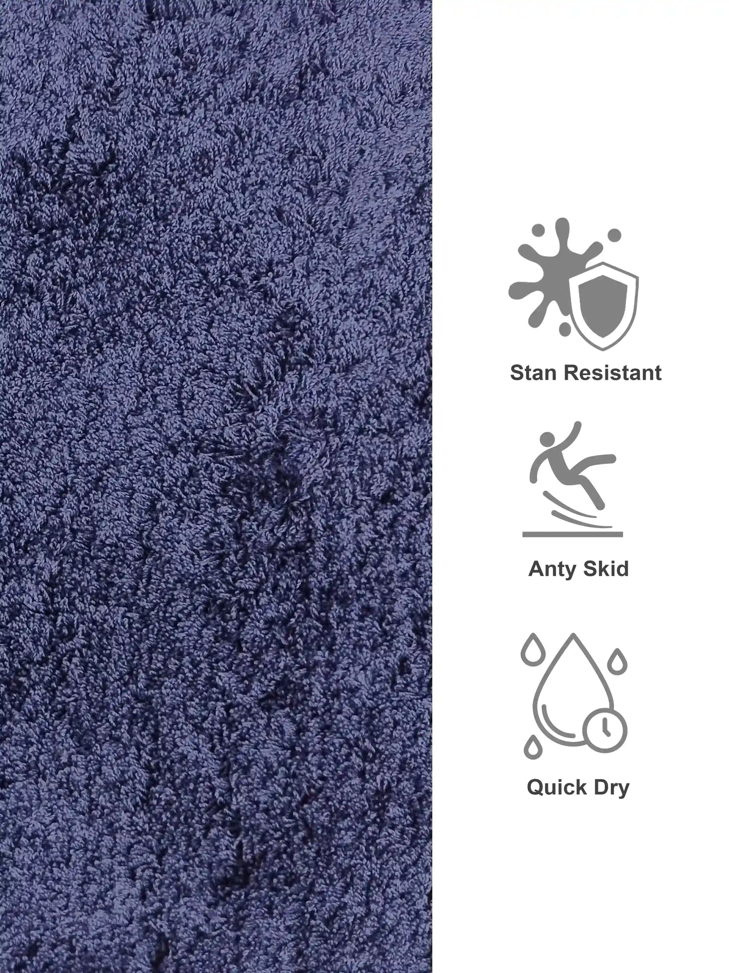 AtoZ Home Decor Luxury Solid Bath Mat | Anti-Skid & Quick-Dry (40 x 60 CM)