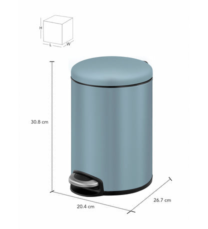 Oval Stainless Steel Trash Bin with Silent Close Mechanism – Elegant & Functional