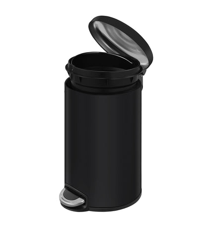 Oval Stainless Steel Trash Bin with Silent Close Mechanism – Elegant & Functional