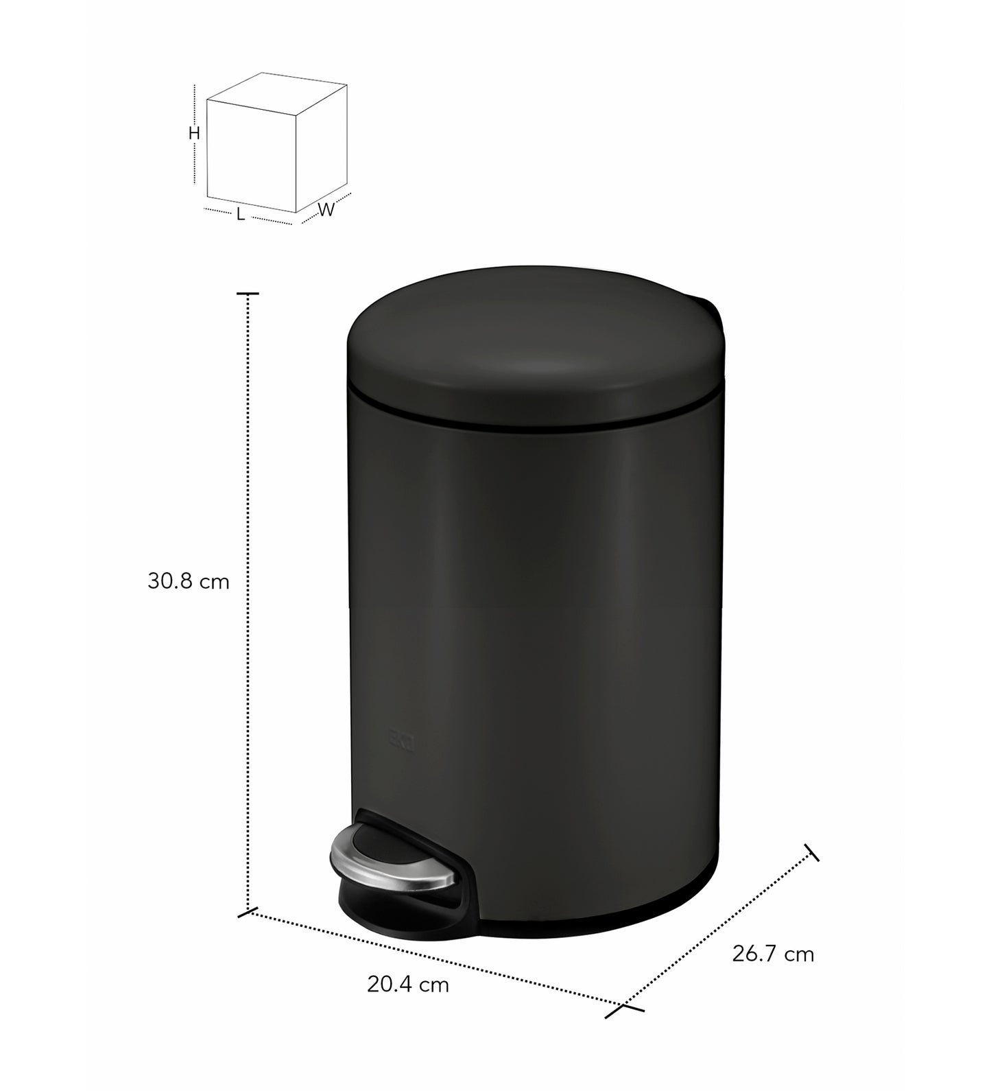 Oval Stainless Steel Trash Bin with Silent Close Mechanism – Elegant & Functional