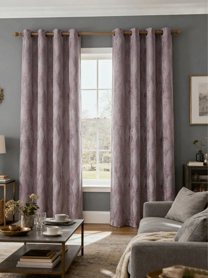 AtoZ Home Decor Modern Geometric Diamond Jacquard Curtain
