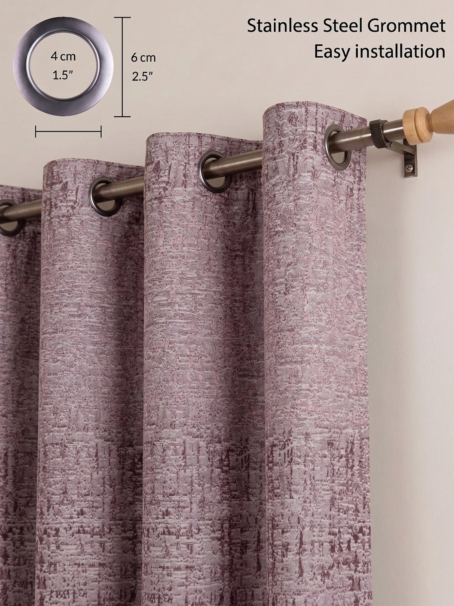 AtoZ Home Decor Abstract Textured Jacquard Curtain | Cotton-Blend Drape